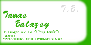 tamas balazsy business card